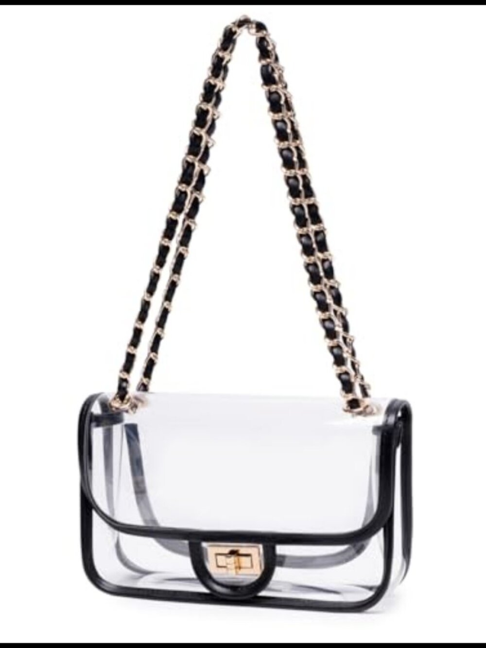 Clear PVC Purse Crossbody Bag Stadium Approved Concert Handbag